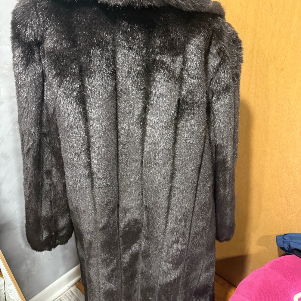 Source Unknown Dark Brown Teddy Jacket - image 2